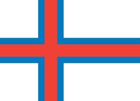 Faeröer officieel vlag vector