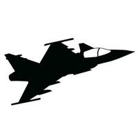 grijpen vechter Jet silhouet vector