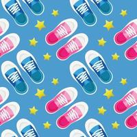 kind stopt twee paar schoenen kind object naadloos vector