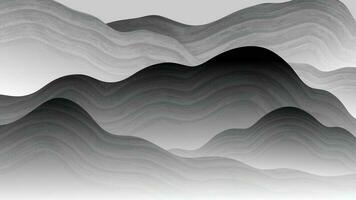 abstract berg achtergrond vector. berg landschap met lijn kunst patroon, waterverf borstel textuur, verloop. monochroom heuvels kunst behang ontwerp voor afdrukken, muur kunst, Hoes en interieur. vector