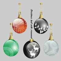 Kerstmis ornament bal clip art vector