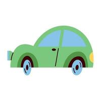 groen auto voertuig geïsoleerd icoon vector