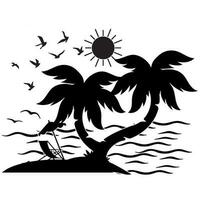 zomer vector silhouet