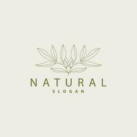 blad lijn logo, mooi hand- getrokken ontwerp, botanisch minimalistische vector, gemakkelijk biologisch fabriek vrouwelijk logo vector
