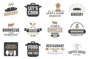 Restaurant Retro Vector Logo voor banner