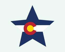 Colorado Verenigde Staten van Amerika ster vlag vector