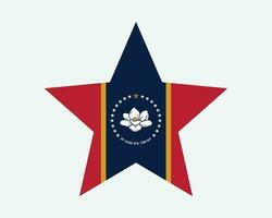 Mississippi Verenigde Staten van Amerika ster vlag vector