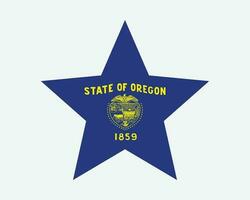 Oregon Verenigde Staten van Amerika ster vlag vector