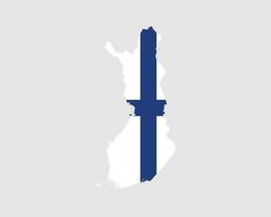 Finland kaart vlag. Fins kaart met de Finn land banner.vector illustratie. vector