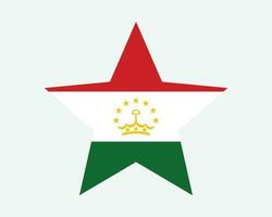 Tadzjikistan ster vlag vector