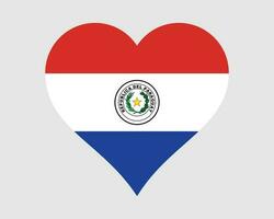 Paraguay hart vlag. paraguayaans liefde vorm land natie nationaal vlag. republiek van Paraguay banier icoon teken symbool. eps vector illustratie.