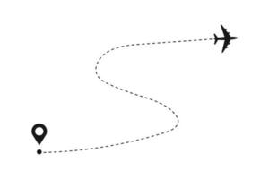 vliegtuig routes vector icoon. vlak paden symbool. Rust in vrede, reis, vakantie vector icoon