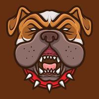 bulldog hoofd logo esport illustrator vector