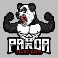 sterk panda esport mixed martial arts-logo vector