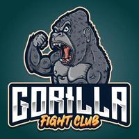 sterk gorilla esport mixed martial arts-logo vector