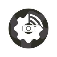 internet dingen logo. iot concept. vector illustratie.