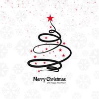 Het mooie vrolijke ontwerp van de Kerstmis decoratieve boom vector