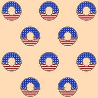 Amerika vlag donut icoon voor handelswaar vector