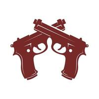 vuurwapens, geweer icoon logo ontwerp vector