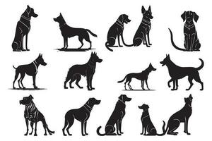 hond silhouet vector illustratie geïsoleerd Aan wit achtergrond.