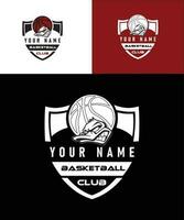 basketbal club logo ontwerp vector