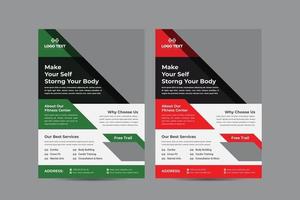 Body Fitness Gym Flyer-sjabloon vector