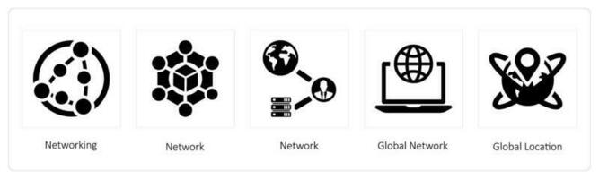 netwerken, netwerk en globaal netwerk vector