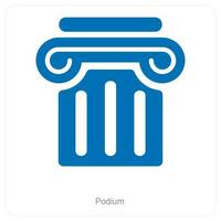 podium en lezing icoon concept vector