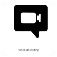 video opname en camcoder icoon concept vector