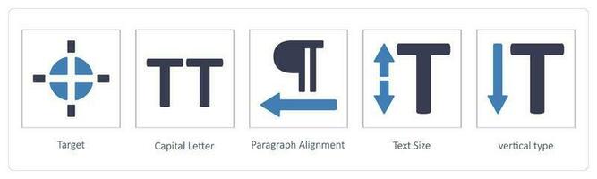 doelwit, hoofdstad brief, paragraaf uitlijning vector