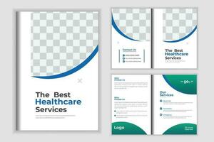 medisch tweevoudig brochure ontwerp sjabloon voor uw bedrijf vector
