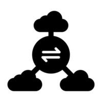 multi-cloud vector icoon