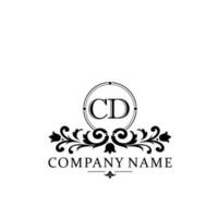 eerste brief CD gemakkelijk en elegant monogram ontwerp sjabloon logo vector