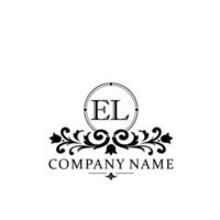 eerste brief el gemakkelijk en elegant monogram ontwerp sjabloon logo vector