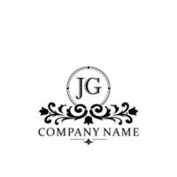 eerste brief jg gemakkelijk en elegant monogram ontwerp sjabloon logo vector