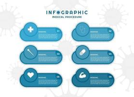 infographic geometrische cirkelvorm medisch ingrediënt coronavirus-19 concept vector