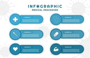 infographic geometrische vorm ingrediënt ontwerp medische stap naar gezond vector