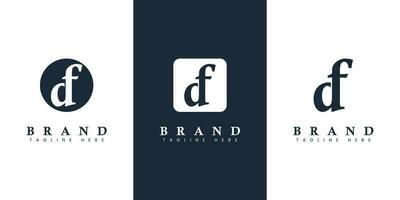 modern en gemakkelijk kleine letters fd brief logo, geschikt voor ieder bedrijf met fd of df initialen. vector