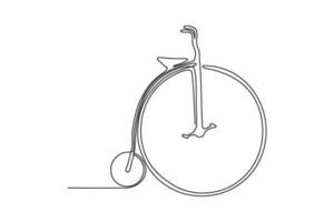 doorlopend lijn circus fiets vector illustratie