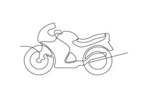 doorlopend lijn kunst motorfiets illustratie vector