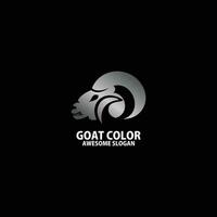 geit hoofd logo ontwerp helling kleur vector