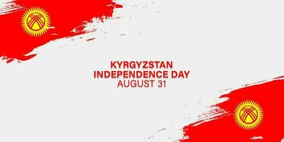 augustus 31, onafhankelijkheid dag Kirgizië. banier achtergrond voor nationaal vakantie Kirgizië . nationaal vakantie 31e van augustus. groet kaart, vector