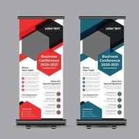 zakelijke conferentie roll-up banner vector