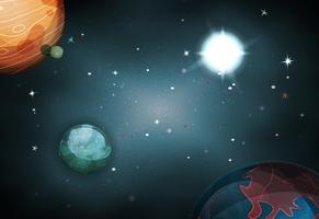 Scifi-ruimteachtergrond voor Ui-spel
