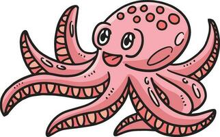 baby Octopus tekenfilm gekleurde clip art illustratie vector