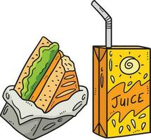 snacks tekenfilm gekleurde clip art illustratie vector