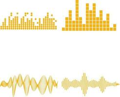 muziek- geluid Golf. audio speler. audio equalizer technologie. vector illustratie.