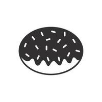 donut icoon, donut illustratie vector