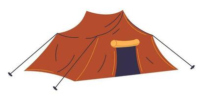 groot tent voor slapen 's nachts, camping plaats vector