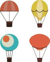 element heet lucht ballon geïsoleerd Aan wit achtergrond. vector illustratie